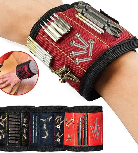 Strong Magnetic Wristband – Portable Tool Bag for Holding Screws, Nails, Nuts, Bolts, and Drill Bits