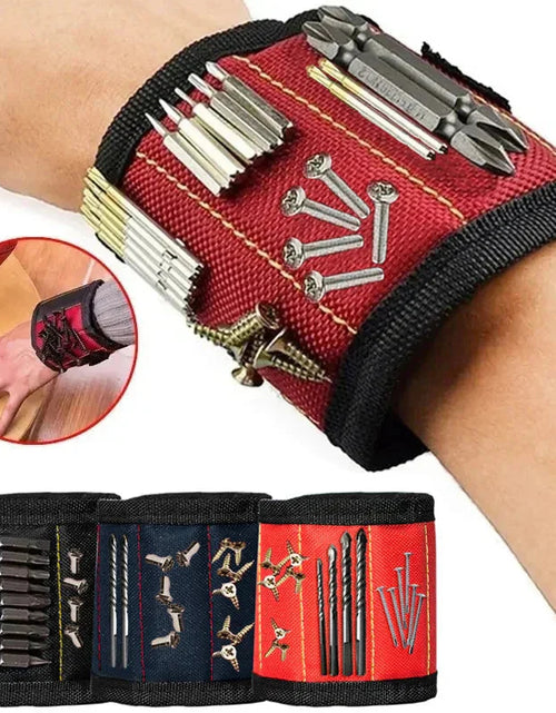 Load image into Gallery viewer, Strong Magnetic Wristband – Portable Tool Bag for Holding Screws, Nails, Nuts, Bolts, and Drill Bits
