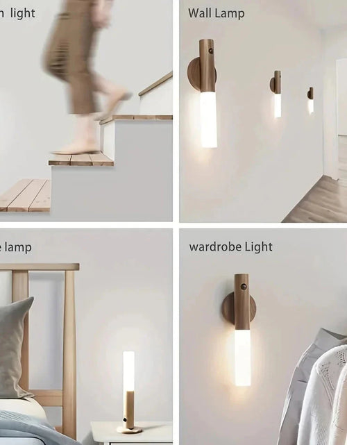 Load image into Gallery viewer, Intelligent Human Body Induction LED Night Light – Rechargeable Wall Light for Corridor, Cabinet, and Toilet
