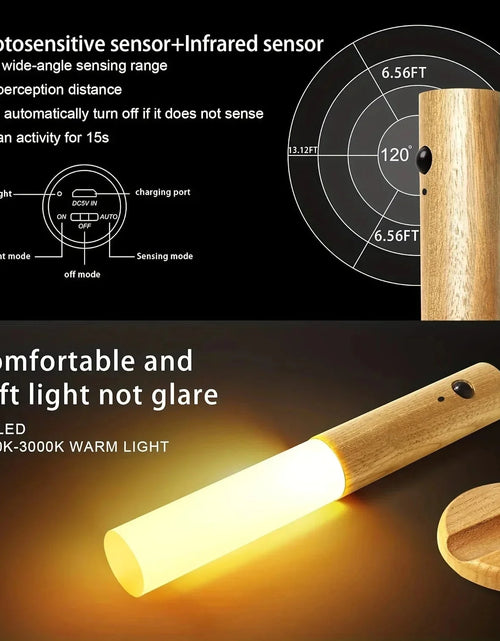 Load image into Gallery viewer, Intelligent Human Body Induction LED Night Light – Rechargeable Wall Light for Corridor, Cabinet, and Toilet

