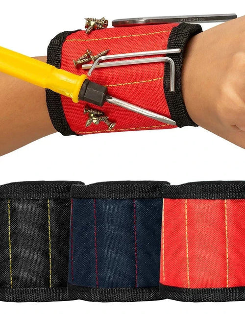 Load image into Gallery viewer, Strong Magnetic Wristband – Portable Tool Bag for Holding Screws, Nails, Nuts, Bolts, and Drill Bits
