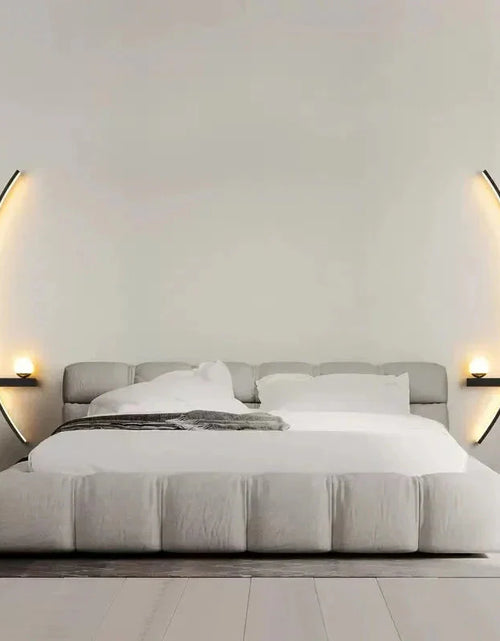 Load image into Gallery viewer, Modern LED Wall Lamp – Minimalist Art Design for Bedroom, Living Room, and Bathroom, Gold/Black
