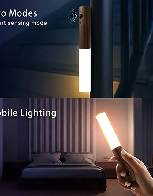 Load image into Gallery viewer, Intelligent Human Body Induction LED Night Light – Rechargeable Wall Light for Corridor, Cabinet, and Toilet
