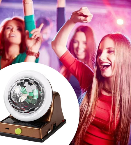 GlowOrb™ Waterproof Rotating Disco Ball Light – Colorful LED Magic for Parties & Events