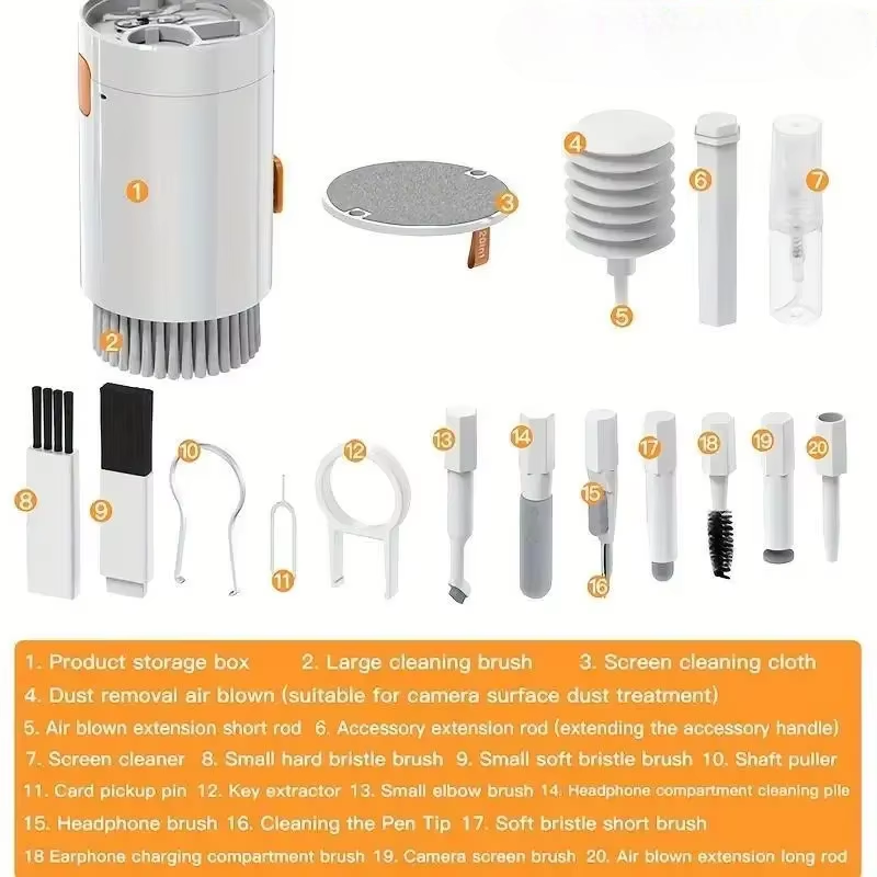 CleanMaster Pro™ 20-in-1 Tech Cleaning Kit – Precision Clean for Every Device